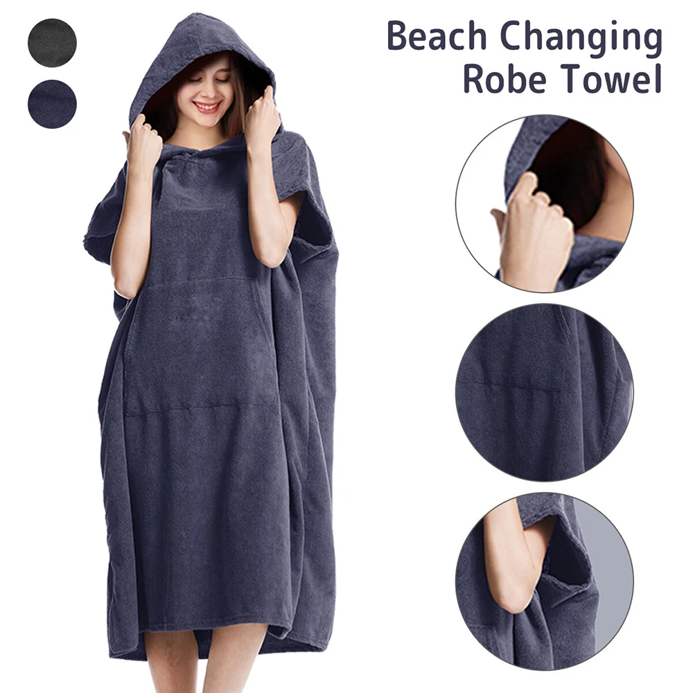 Wholesale Adult Turkish Kids Towel Beach Surf Poncho Customized Beach Dresses Print Embroidered Summer Women White Solid Color