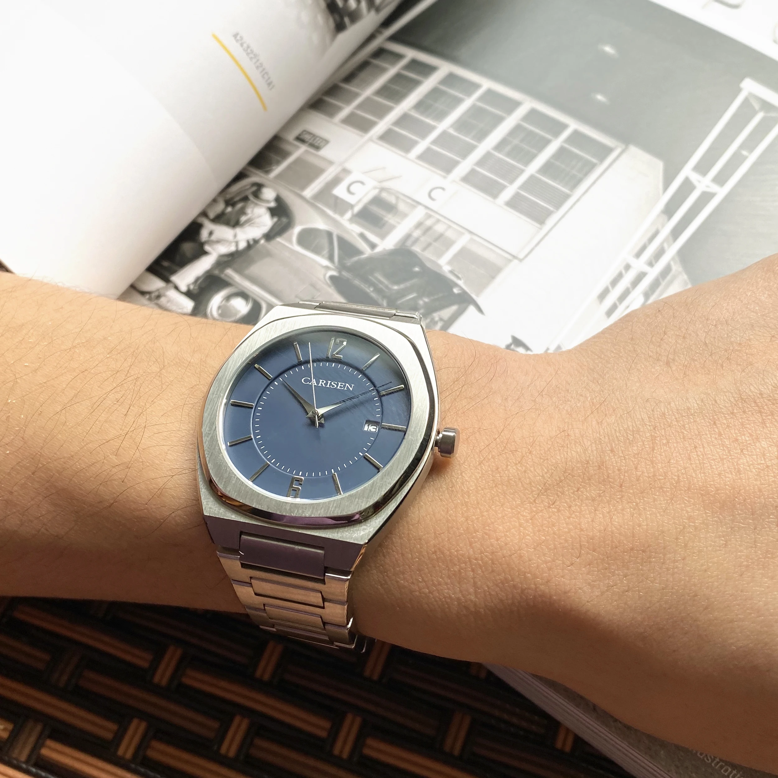 Кварцевые японские часы с логотипом на заказ водонепроницаемые мужские от производителя из нержавеющей