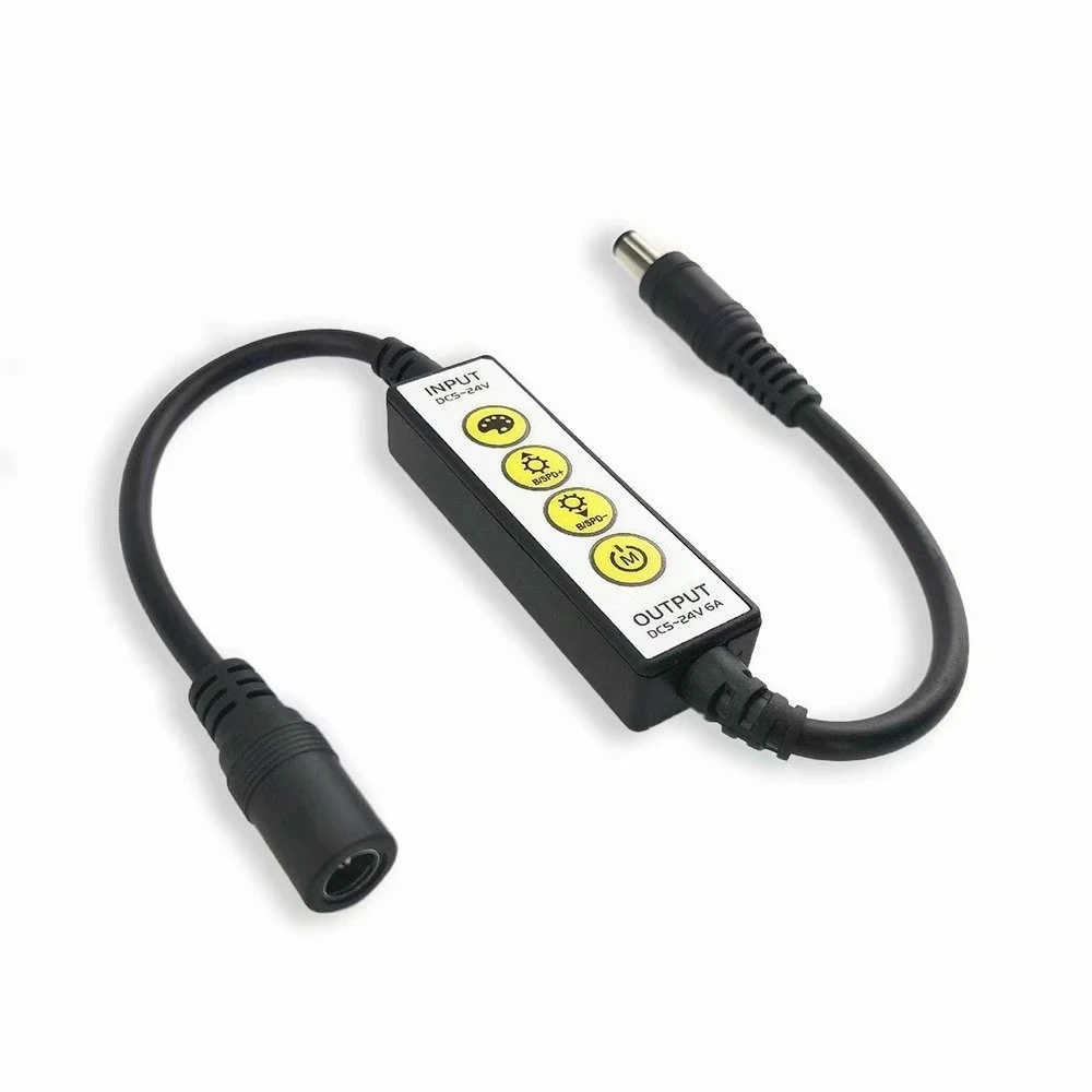 Mini 4Keys Dimmer RGB RGBW Led Controller For 5050 3528 Led Strip Light DC5-24V 6A