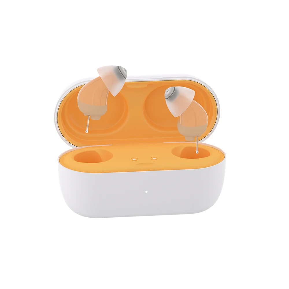 Digital Rechargeable Mini Sound Amplifier Invisible In-Ear Hearing Aid for Seniors Price List Available