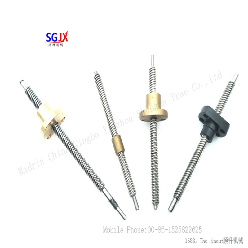 Rail transit auto parts trapezoidal screw T6*1T6*2TT6.35*6.85*4T6.38*12*8