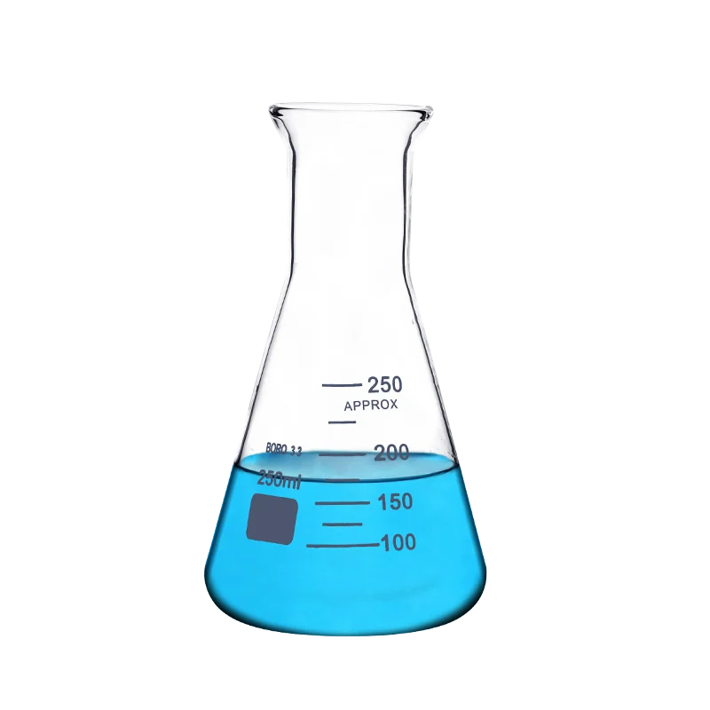 
2021 новый стиль прозрачная конусная стеклянная колба erlenmeyer с диоксидом кремния 