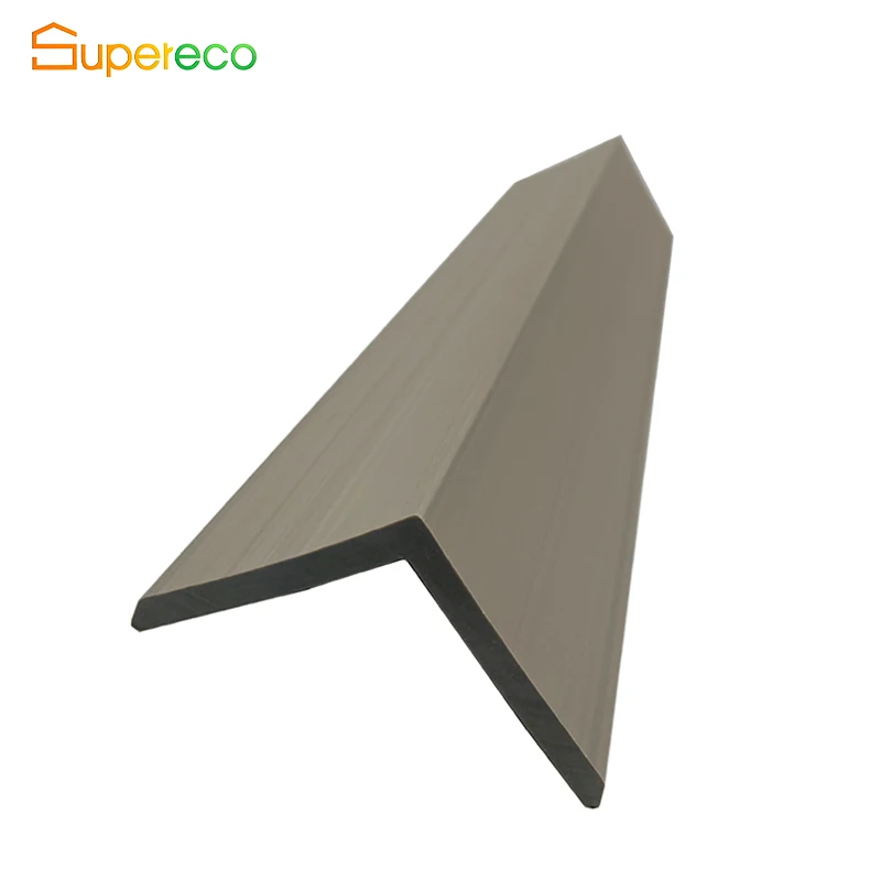 Wood plastic composite decking flooring L corner60*60mm outdoor WPC decking edge cover for end cover L corner for wall panel