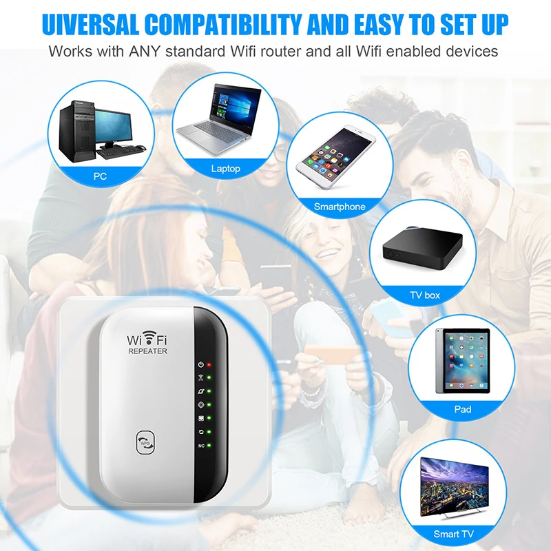 Беспроводной повторитель сигнала Wi-Fi 300 Мбит/с