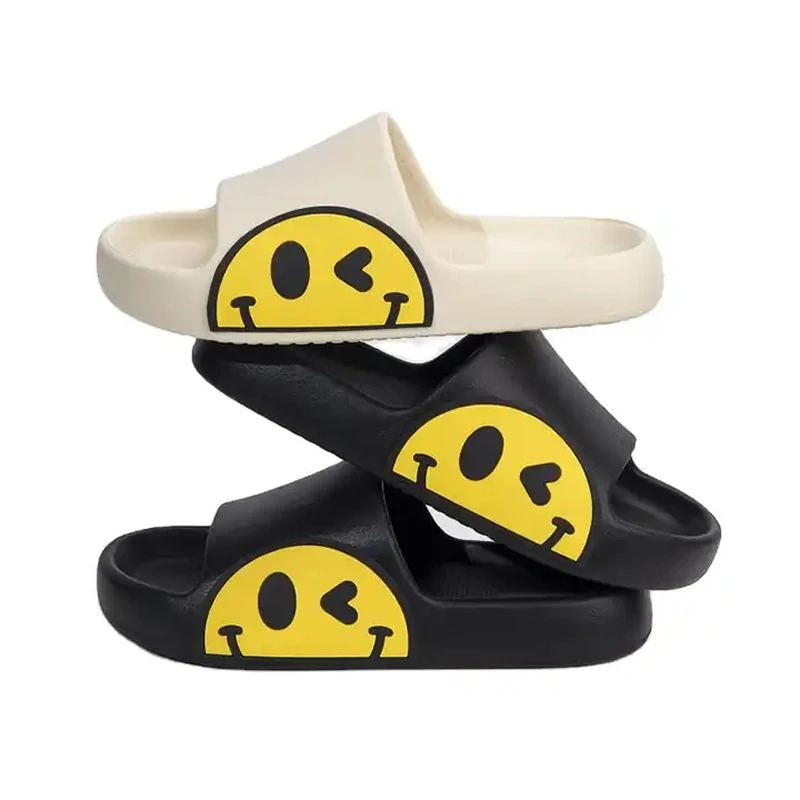 EVA Men Slippers Lady smiley face house Slippers New type cute smiling face soft slippers for women wholesale indoor bathroom an