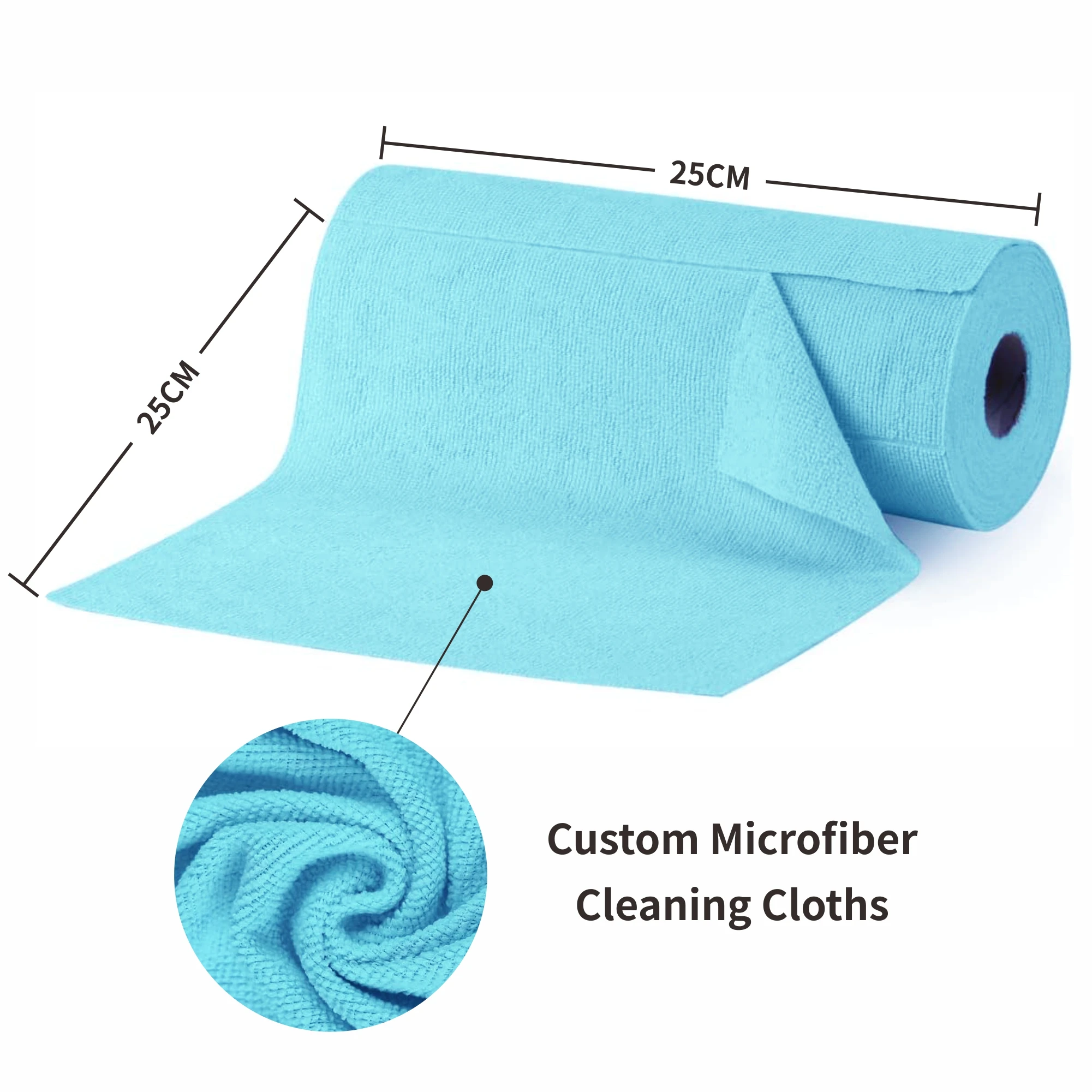 Customized Color Disposable Microfiber Towel Roll Kitchen Towel Set