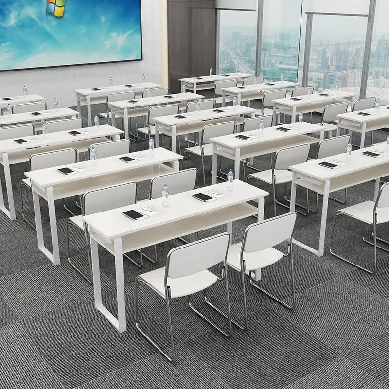 Modern Style College Desk Student Table Chair Classroom Furniture Study Table Student Desk Chair Two Person Meeting Room Bench