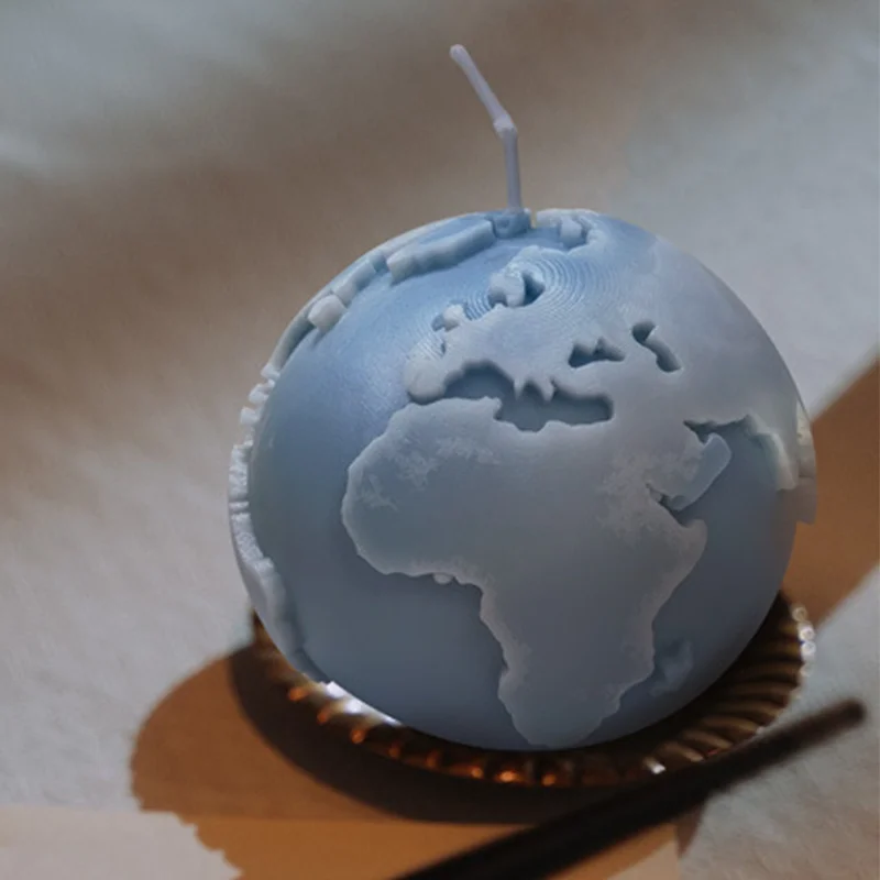 3D Earth Fragrance Candle Silicone Mold Plaster Mold Handmade Soap Expanding Incense Stone DIY 3D Earth Silicone Moulds
