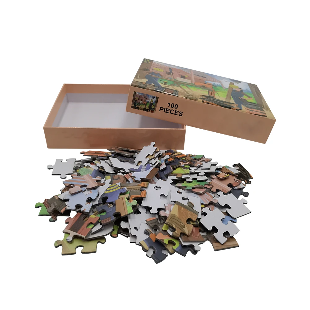 Free Sample Indoor Table Paper Game Design Puzzle Game Colorful Printing Jigsaw Puzzle