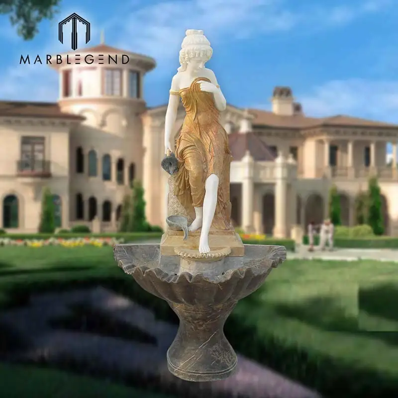 Marble fountain garden statue concepts nude women fountain stone sculpture