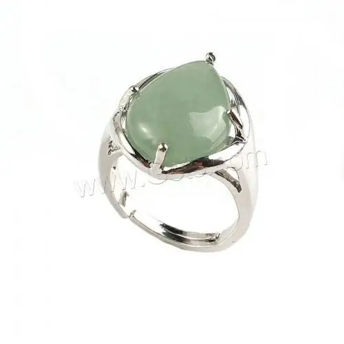 Unisex Gemstone Zinc Alloy jewelry Finger Ring different materials for choice 20*17mm 1613273