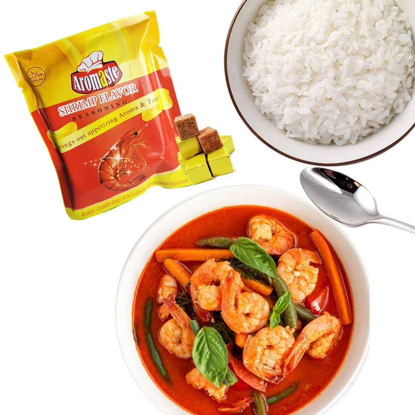 OEM Customized Logo HALAL 4g/10g Crayfish/Shrimp Seasoning Bouillon Stock Cube For African Soup