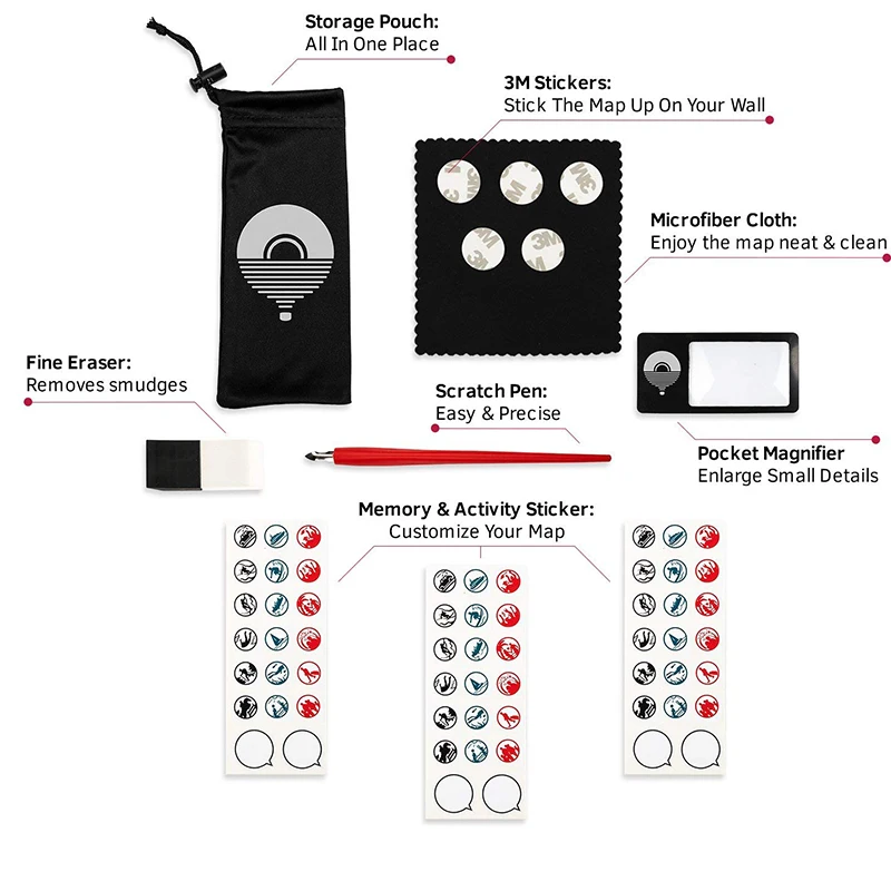 
Scratch Deluxe Travel Scratch It Off Scratch Wereldkaart 