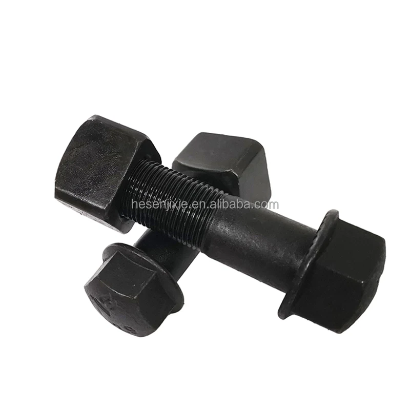 Excavator  Parts Track Bolt And Nut  M27*1.5*90mm Track Shoe Bolts