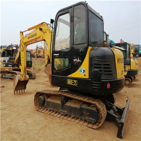 Высокое качество Hyundai R60-7 6 Тонн Подержанный мини-экскаватор R60 сельскохозяйственный подержанный экскаватор дешевая распродажа