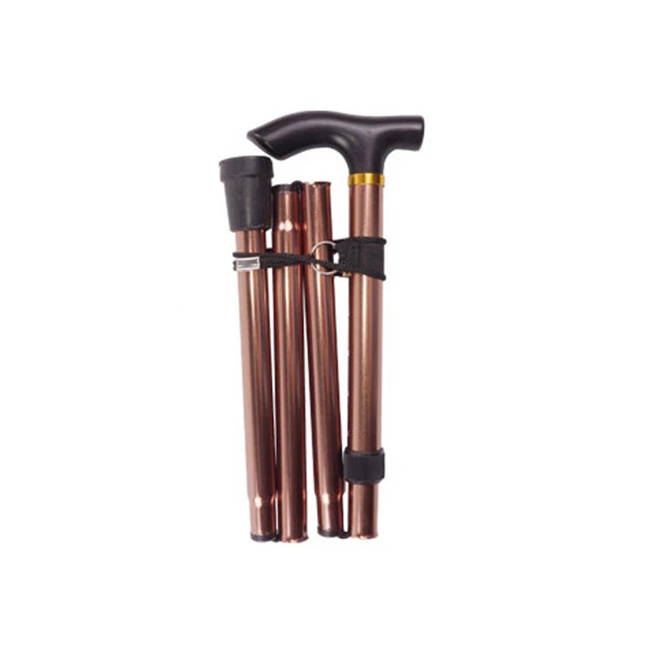 Amazon Hot Selling Colorful Walking Stick Rubber Handle Folding Walking Cane Folded Crutches