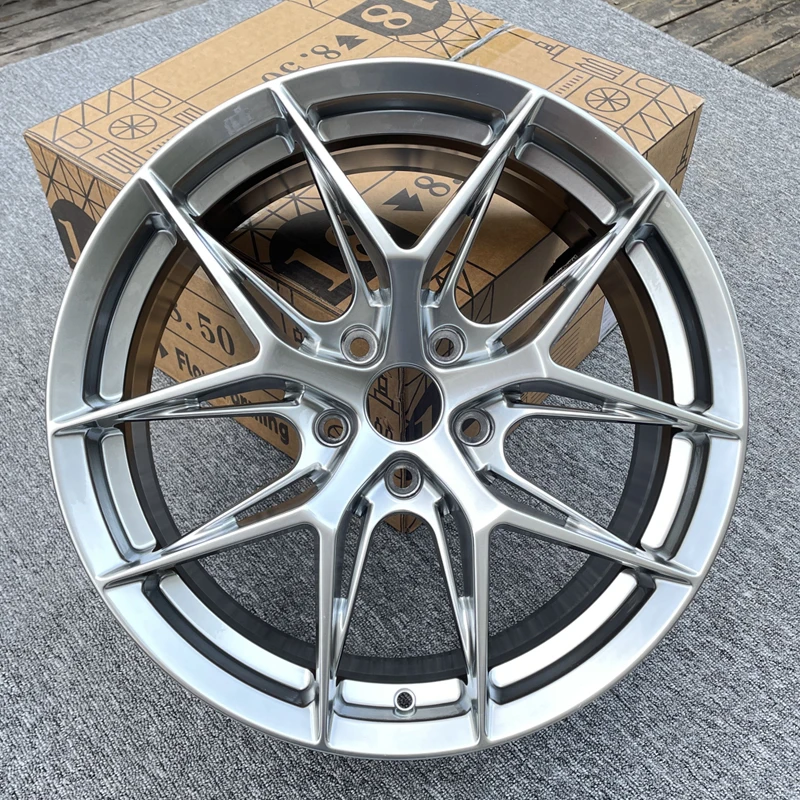 19 inch X 8.5 J 5*108 ET 42  CB 73.1 Hyper silver FLOW FORMING  alloy casting  Car+wheels rims