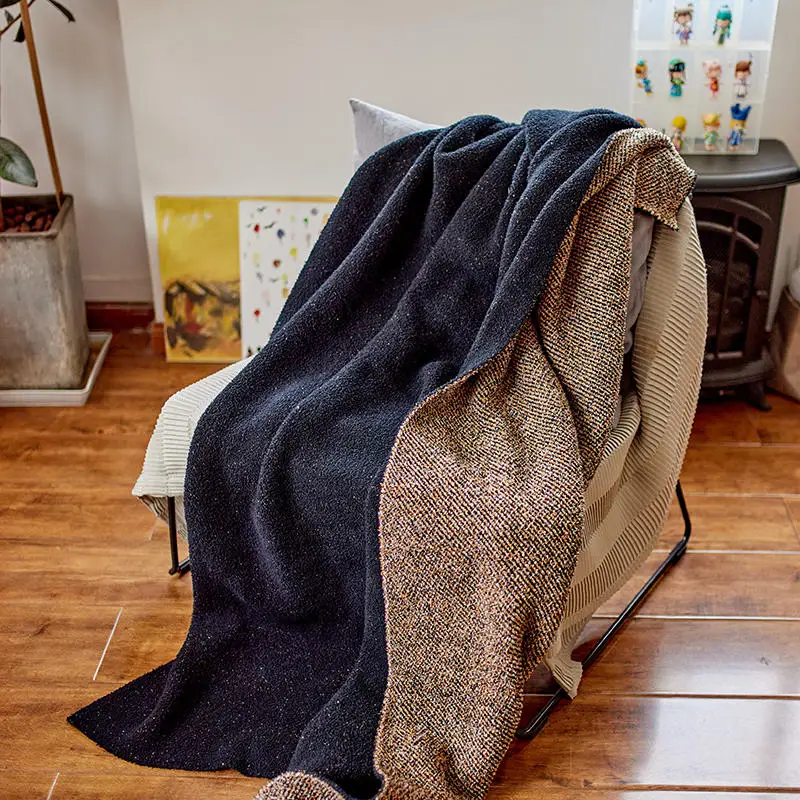 100% Polyester Microfiber Cradily Plush Decor Knitted Throw Blanket Wholesale