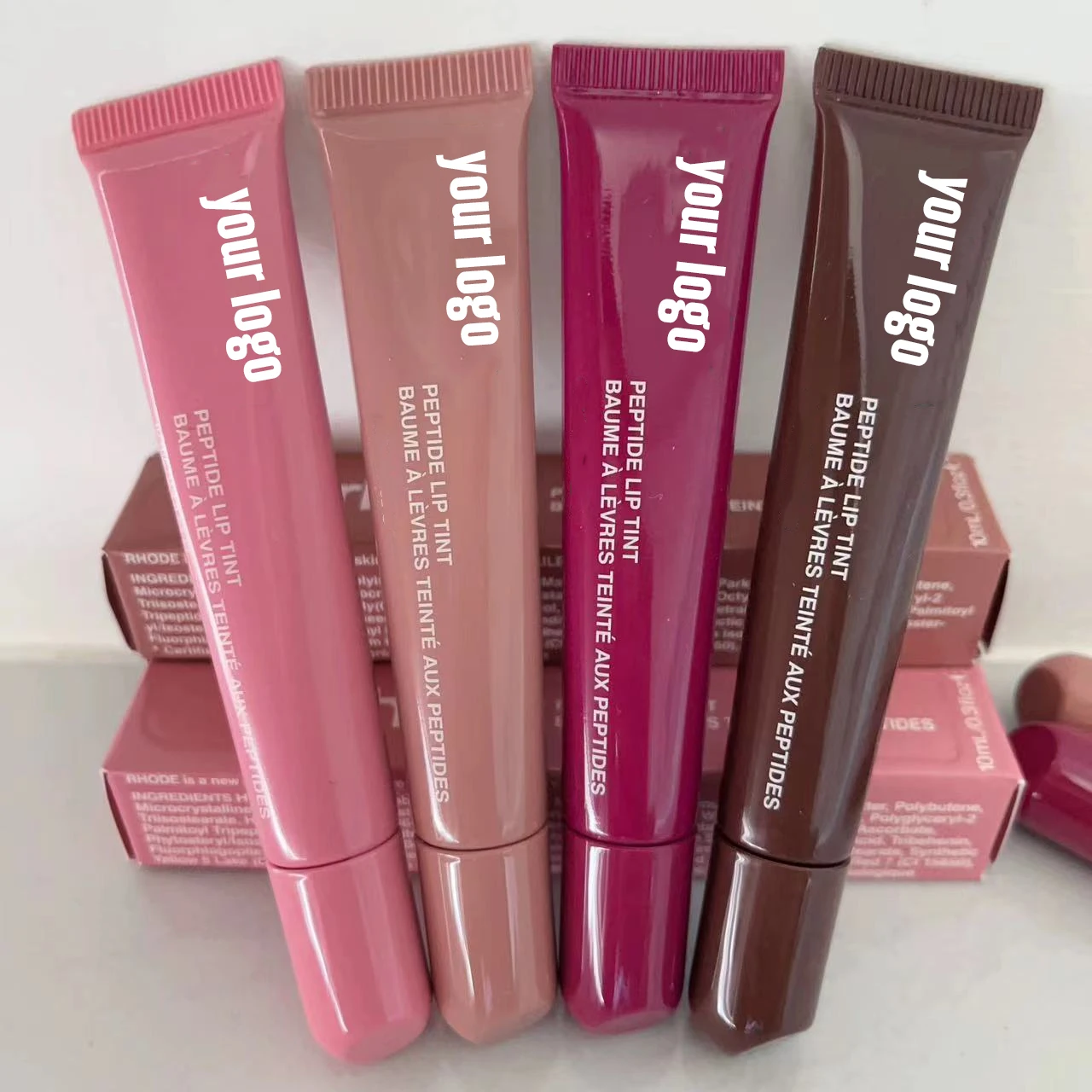 Custom Hydrating Lip Gloss Oil High Quality Vegan Long Lasting no Logo Fruit Glowing Oil Private Label Liquid  rhode Lip gloss