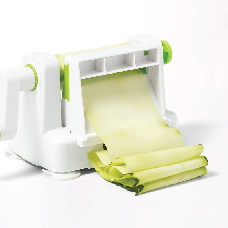 Super September Online Shopping New Arrival Lfgb Interchangeable Green Hand Operated Spiral Onion Kitchenware Helper Slicer