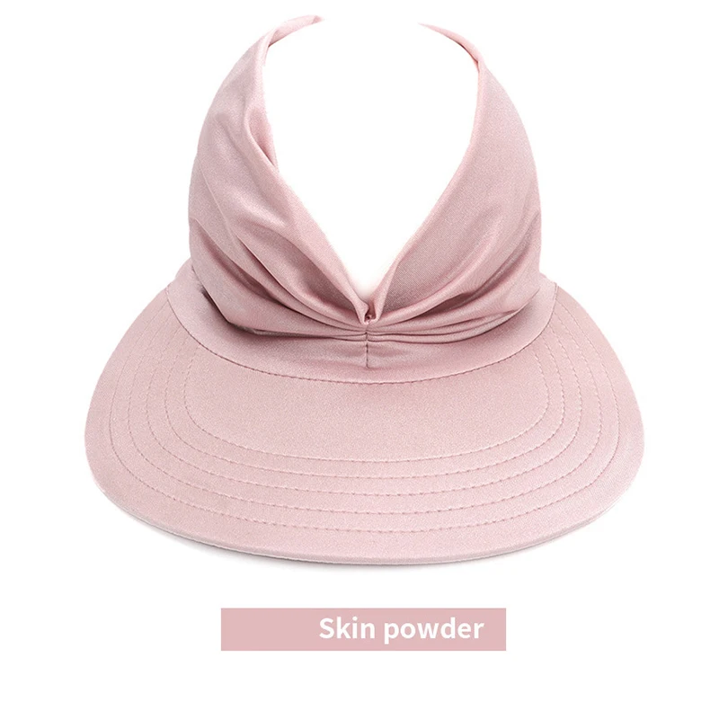 Summer Women Men Sun Hat Candy Color Empty Top Soft Breathable Sunscreen Hat Visor Caps Bicycle Sunshade Hats
