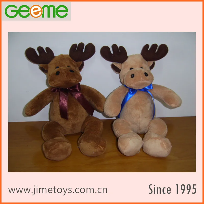 JM7050 Christmas Plush Bear Toy with Santa Hat