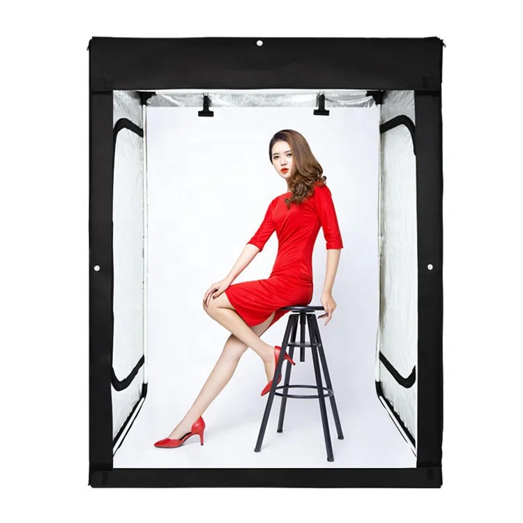 160x80x120cm LED Light Box Photo Studio Professional Photography Tent with LED Light 4 Backdrops