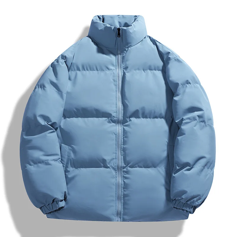 RNSHANGER Winter New Men Jacket Casual Parkas Thicken Warm Outerwear Stand Collar Male Coats Solid Color Zipper Men Clothing