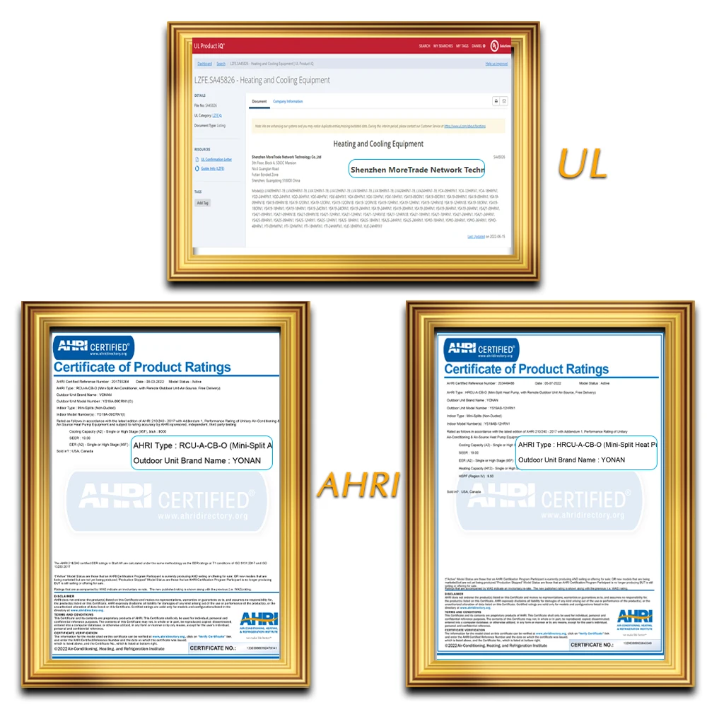 21 SEER Inverter Heating Pump Multi Zone Type Air Conditioner with ETL/AHRI Certifications for USA &