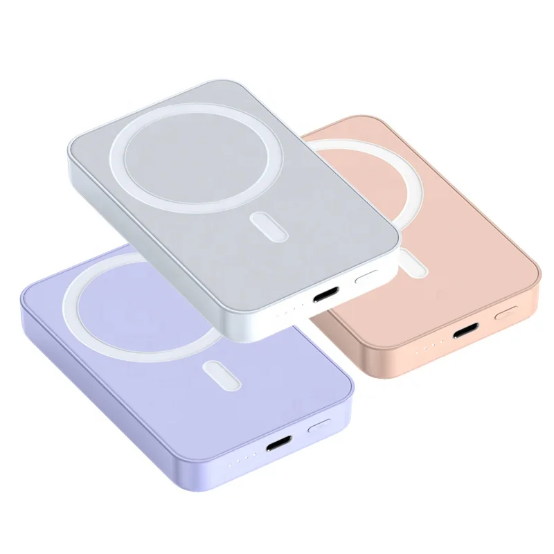 5000mAh portable Slim Pocket 10000mah Lithium Battery for apple iPhone 15 14 13 12 Magnetic Charging Wireless Magsafe Power Bank