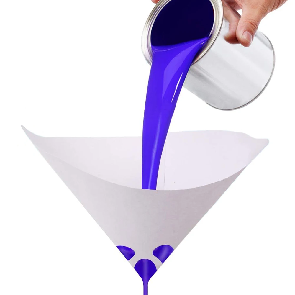 Factory supply 190 microns mesh paper paint filter cone strainer for car painting