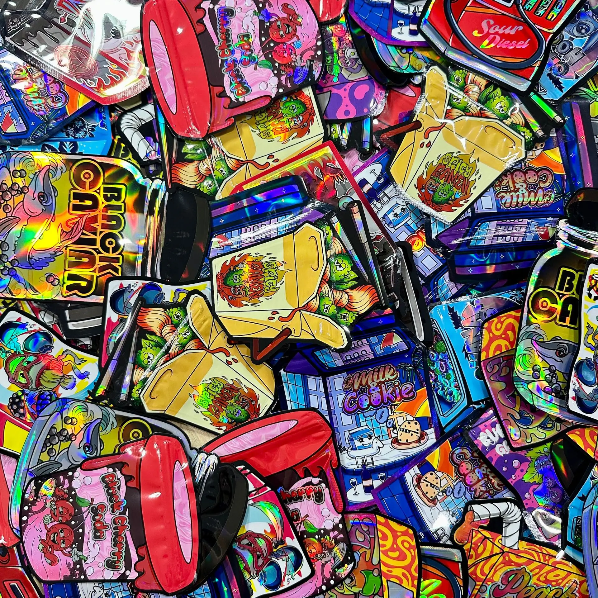 Special Shaped Die Cut Irregular Ziplock Plastic Childproof Mylar Packs 3.5g Custom Shape Mylar Bag