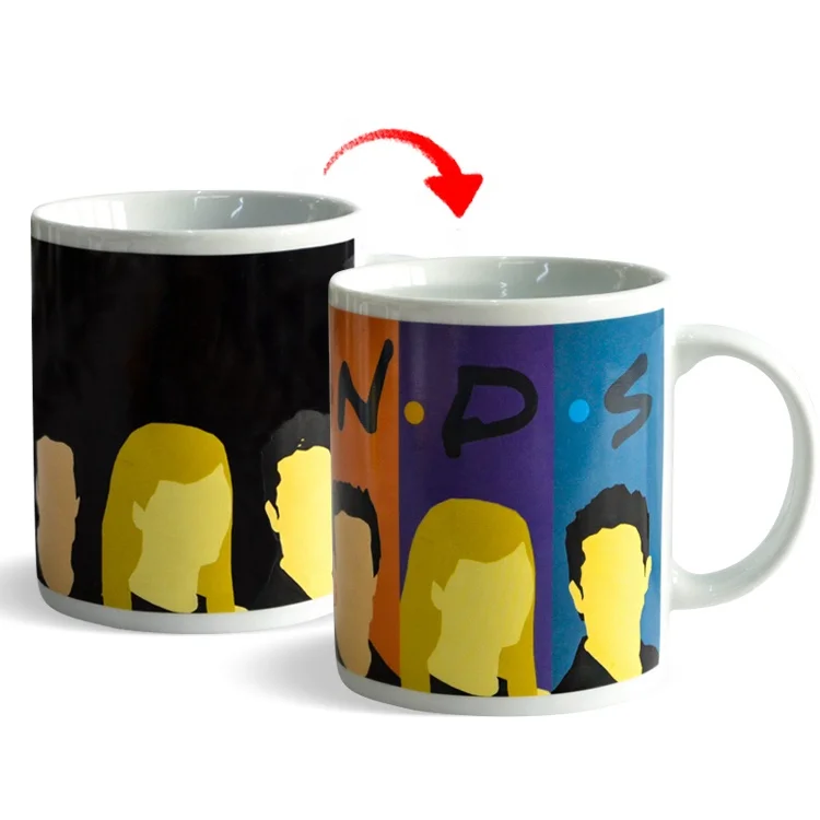 Sublimation Novelty Design Custom Coffee Cup Color Change Magic Mug 11oz Funny Ceramic Cute Cat Water Bottle