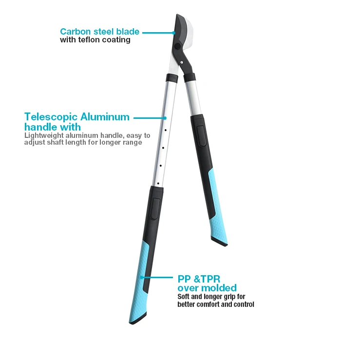 Hot Sale Multifunctional Garden Lopping Shears Telescopic Handle Garden Bypass Lopper Hedge Pruner Tools