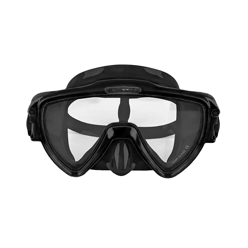 Aloma Ergonomic Design Low Volume Sealing Silicone Skirt Anti-fog Wide View Tempered Single Lens Scuba Diving Mask