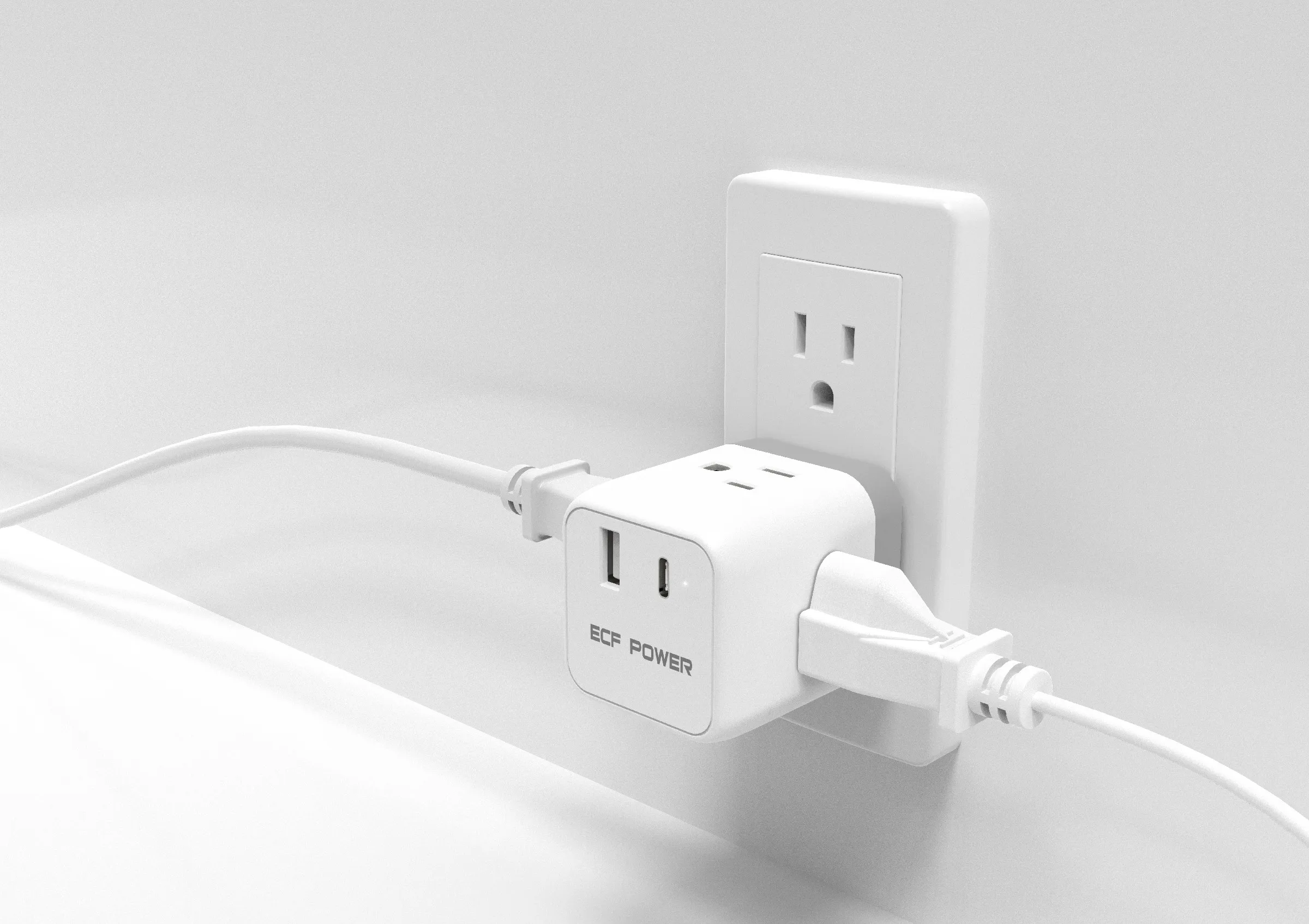 Hong Kong Singapore UK plug to US 3 AC outlets USB Type C PD 20W socket conversion fast chargers power adapters