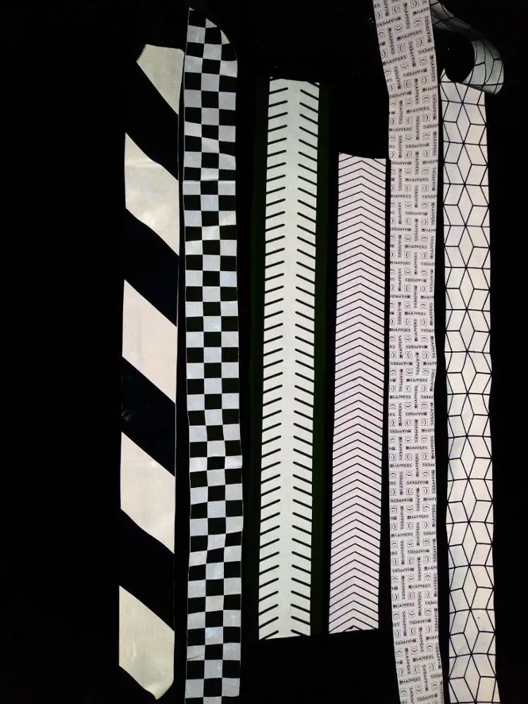 China Factory High Light Silver Grey TC Polyester Reflective Punched Hole Fabric Safety Perforated Tape With Reflector