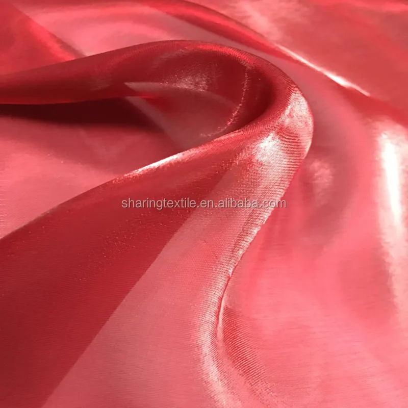 Stocklot Fabrics Soft Polyester Liquid-like Satin Face Shiny Korean Organza Fabric For Lining Long Dress Fabric