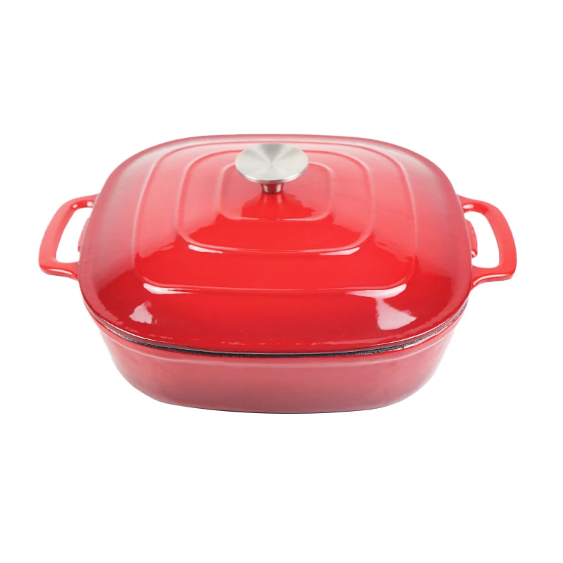 Enamelled cast iron Cookware Set 8-piece non-stick ceramic coated skillet, pan, Dutch oven and oven set for cooking safety