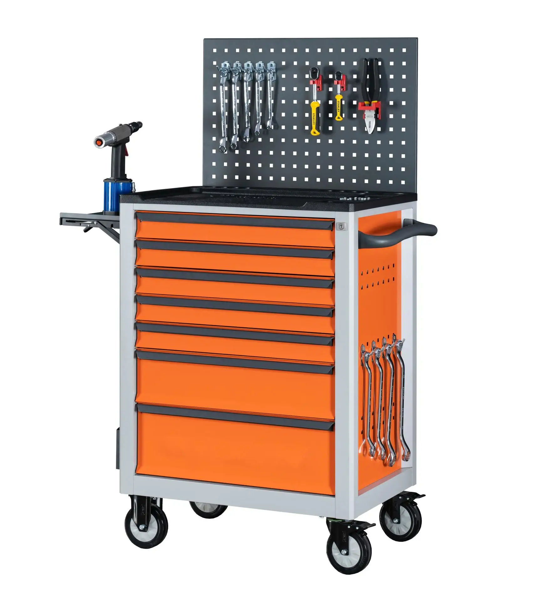 Large work bench tool cabinet workshop 7 drawers rolling metal tool cabinet