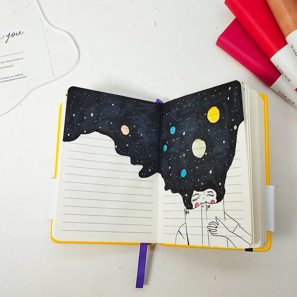 2024 Diary Hardcover Notebook PU Leather A5 Planner Custom Printing Cute Notebook