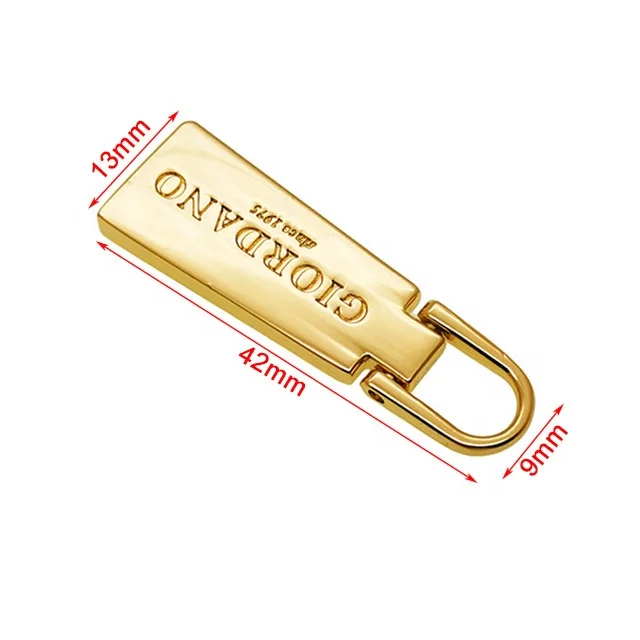 Manufacturer Custom LOGO Zipper Slider Handbag Accessories Metal zipper puller Exquisite Pattern zipper pulls for Garment Bag
