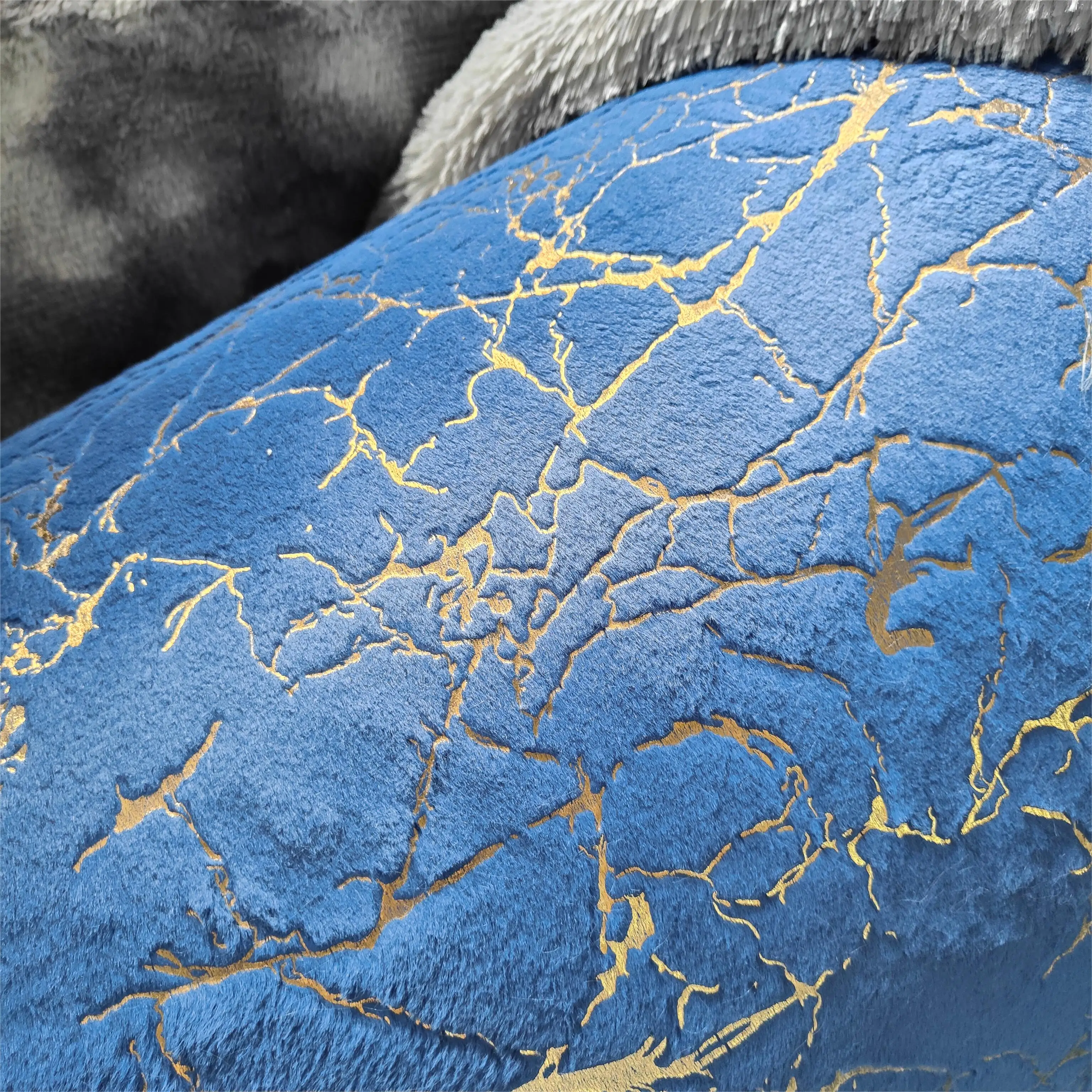 Custom Bronzing Short Pile Faux Rabbit Fur Fabric Faux Rabbit Soft Pink Grey Leopard Print Faux Rabbit Fur Fabric For Blanket