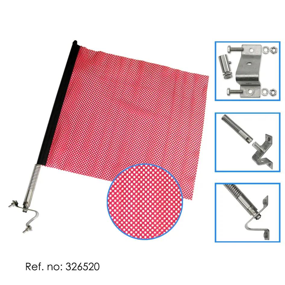 FMCSA 393.87 approved Mesh Safety flag with stainless steel rod