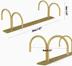 Set of 3 Pack Under Cabinet Mug Rack, Mug Holder With 12 Rustproof Hooks for Bar Kitchen Utensils Display