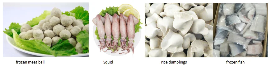 Automatic VFFS Vertical Frozen Food Packing Machine with Multihead Weigher for Dumplings Meat Balls Squid