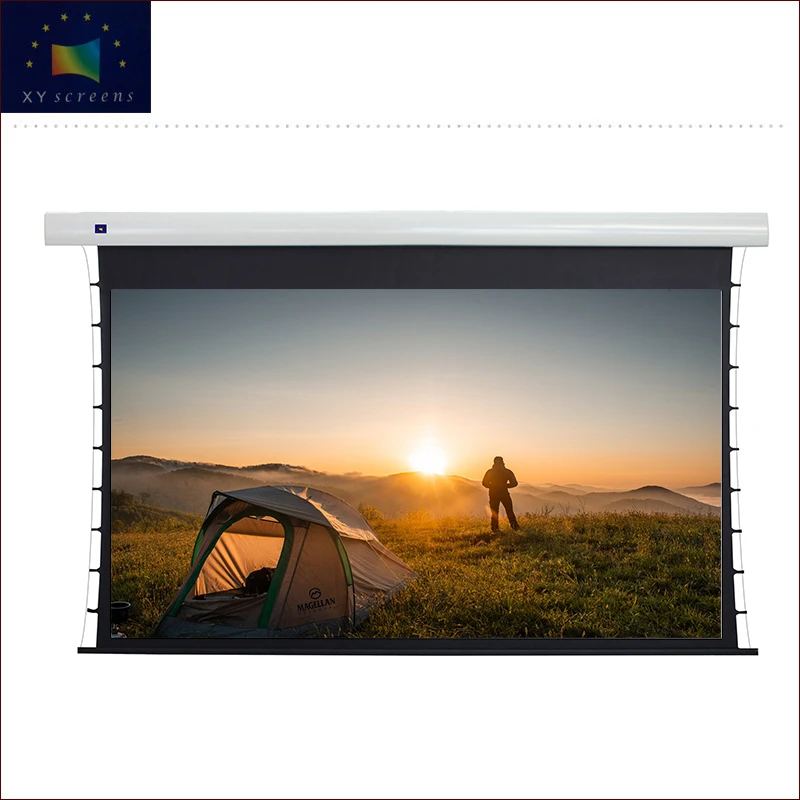 XYSCREENS black crystal ALR 4K 3D Electric Projector Screen Motorized Screen for indoor