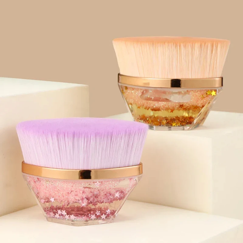 Beautiful Liquid Airless Brush Custom Single Kabuki Foundation Brush Traceless Cream Foundation Blending Brush