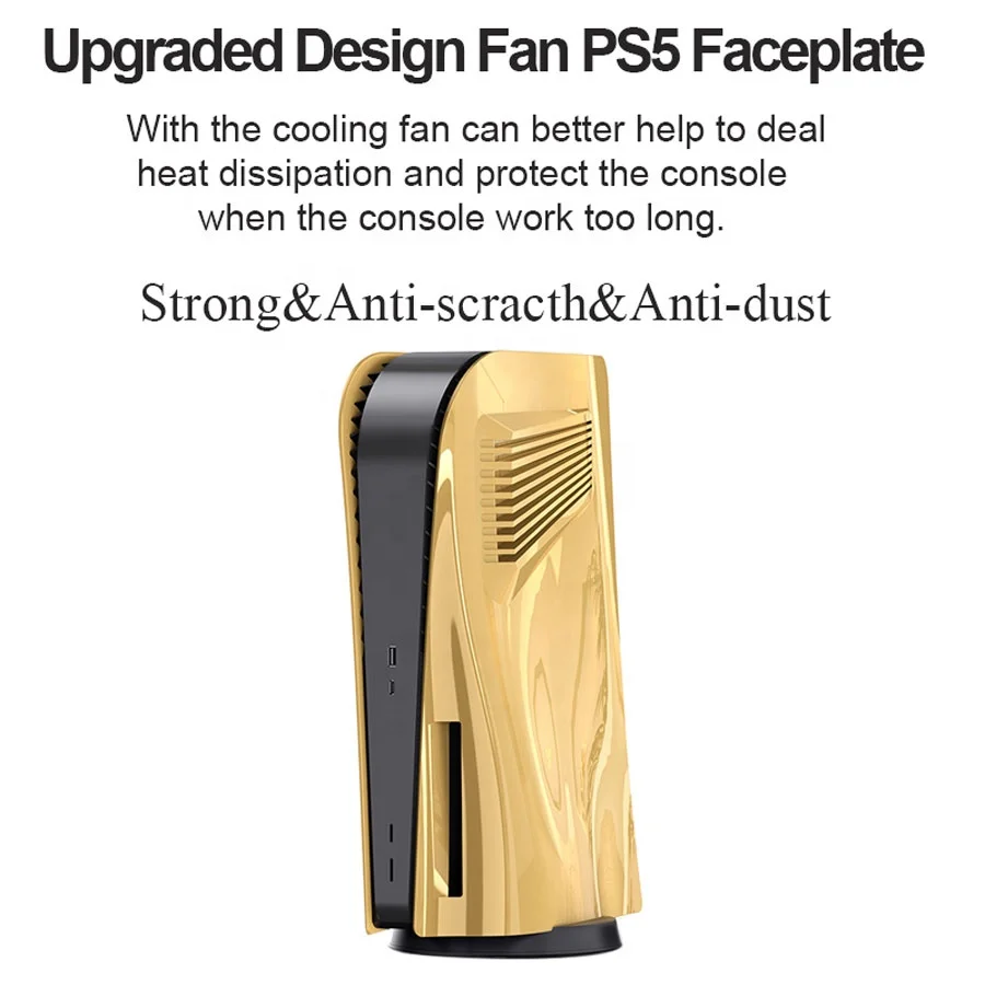 2022 Super Strong Hard Disc CD Shiny Gold P5 Faceplate , Electroplating P5 Shell with Fan Cooling Design Wholesale