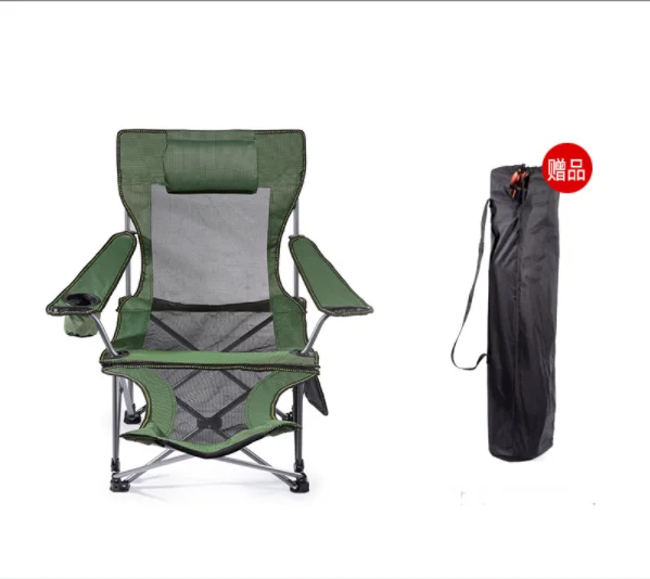 Outdoor Portable Folding Recliner Back Chair Camping Folding Chair Leisure Lunch Rest Beach Chair